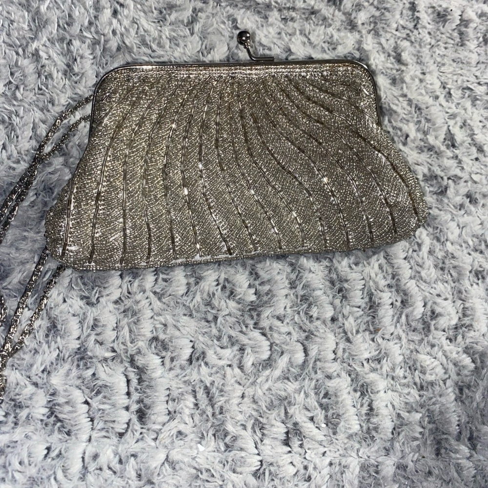 Elegant Silver Clutch Bag